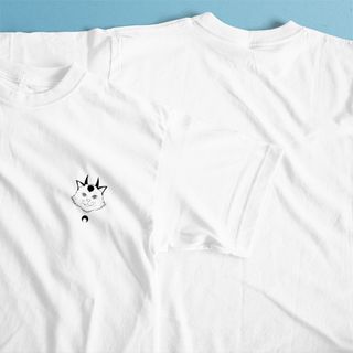 Nome do produtoCamiseta Minimalista Branca - Gato da Power