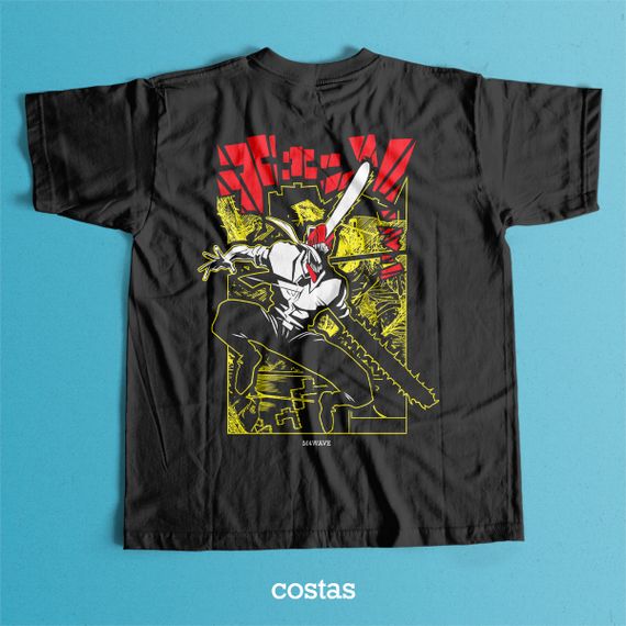 Camiseta Preta - Chainsaw (Costas)
