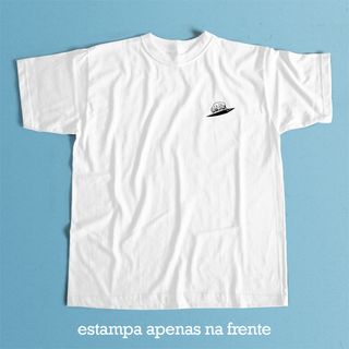 Nome do produtoCamiseta Minimalista Branca - Chapéu do Gyro Zeppeli