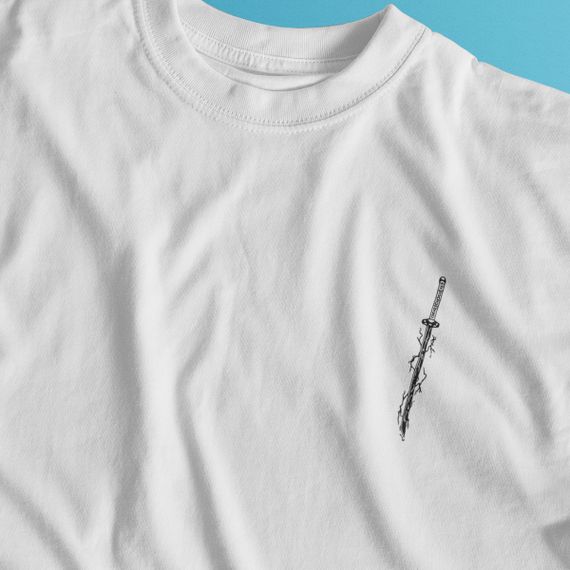 Camiseta Minimalista Branca - Nichirin Zenitsu