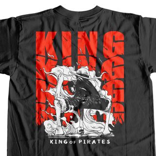 Nome do produtoCamiseta Preta - King of Pirates (Frente/Costas)