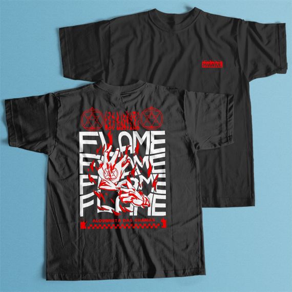 Camiseta Preta - Flame