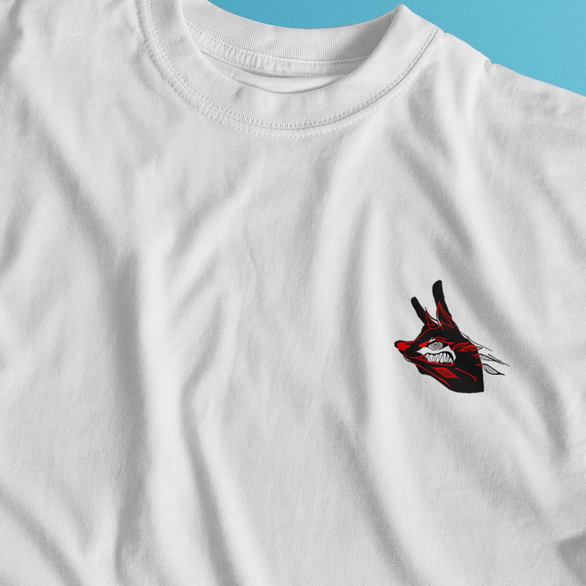 Nome do produto: Camiseta Minimalista Branca - Demônio da Raposa