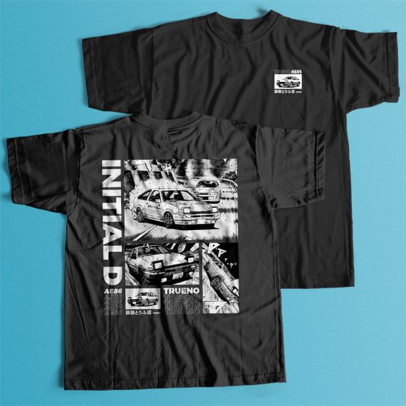 Camiseta Preta - Initial D