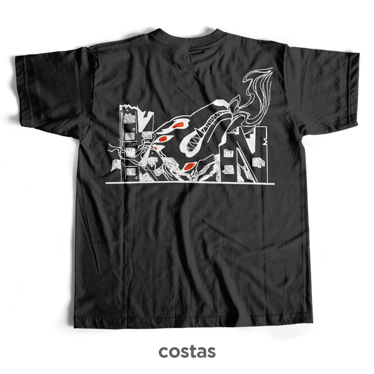 Nome do produto: Camiseta Preta - Kon (Costas)