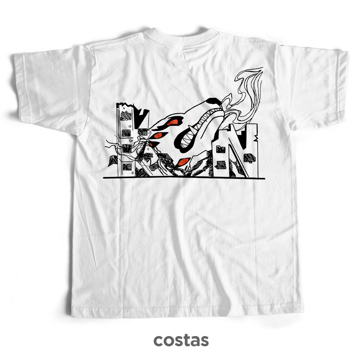 Nome do produto: Camiseta Branca - Kon (Costas)