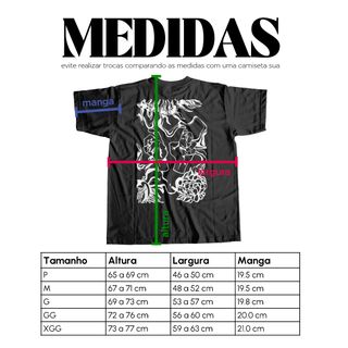 Nome do produtoCamiseta Preta - Rei das Maldições (Costas)