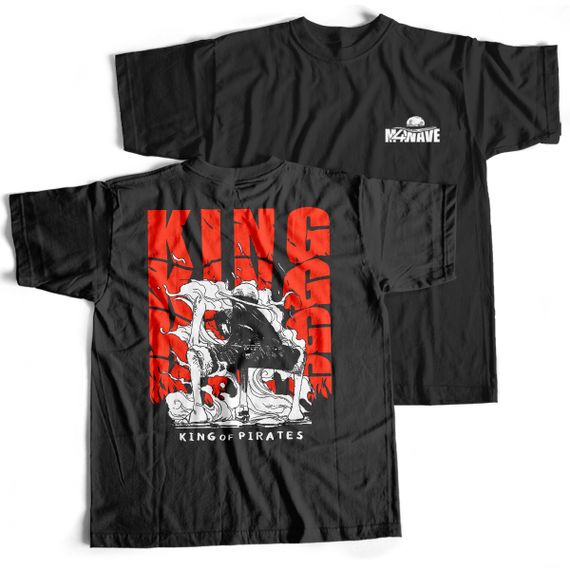 Camiseta Preta - King of Pirates (Frente/Costas)