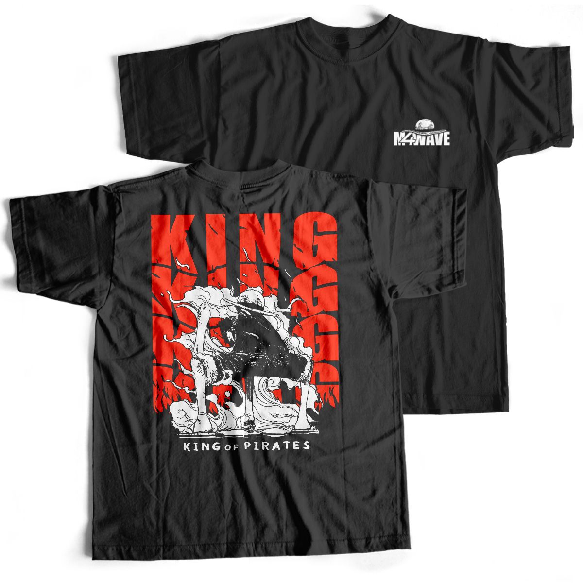 Nome do produto: Camiseta Preta - King of Pirates (Frente/Costas)