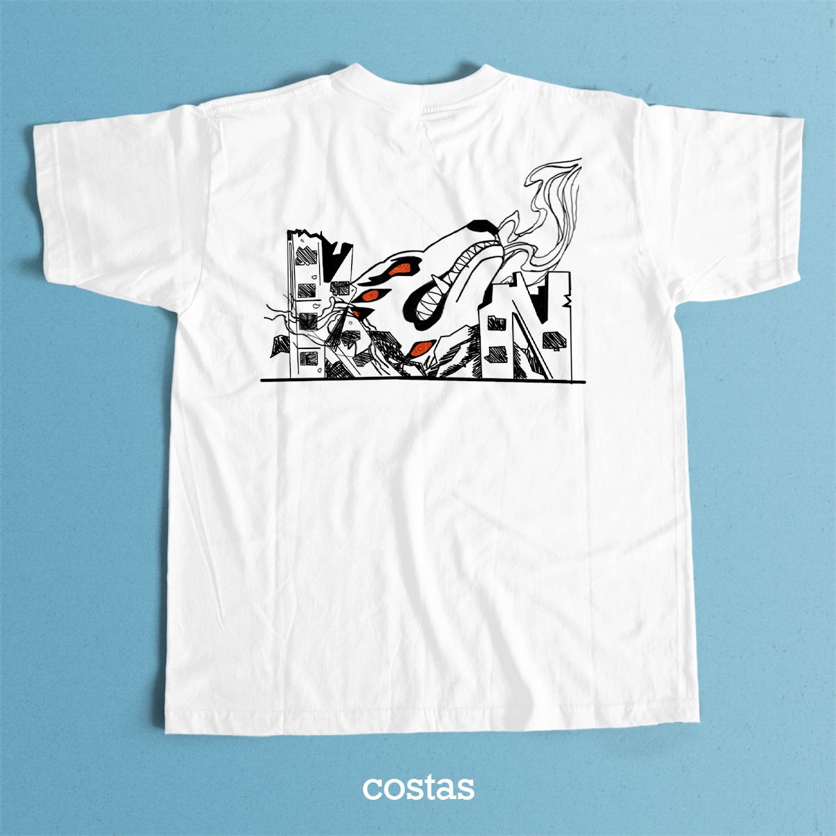 Nome do produto: Camiseta Branca - Kon (Costas)