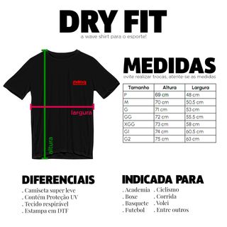 Nome do produtoCamiseta Dry Fit Preta - Flame