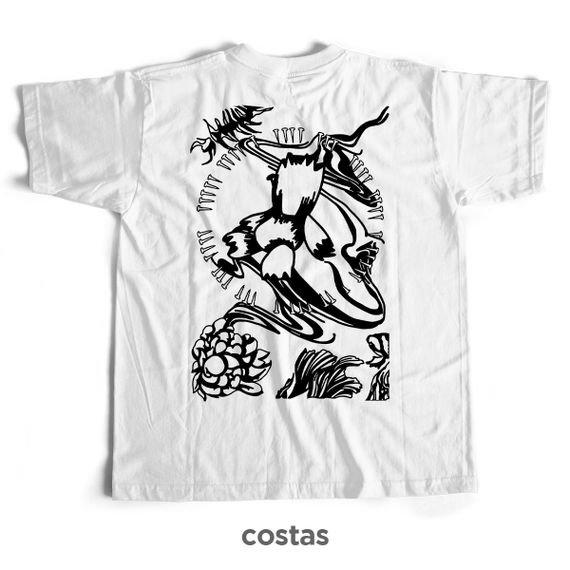 Camiseta Branca - Boneca de Palha (Costas)