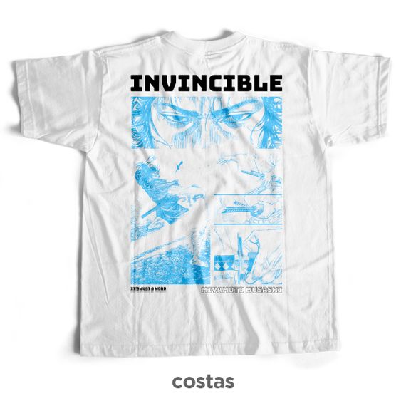 Camiseta Branca - Invincible (Costas)