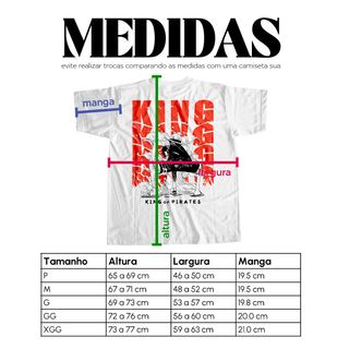 Nome do produtoCamiseta Branca - King of Pirates (Costas)