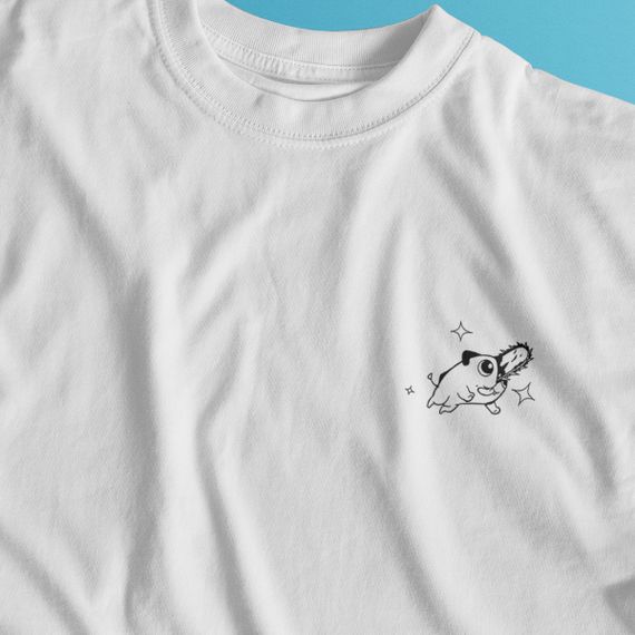 Camiseta Minimalista Branca - Pochita