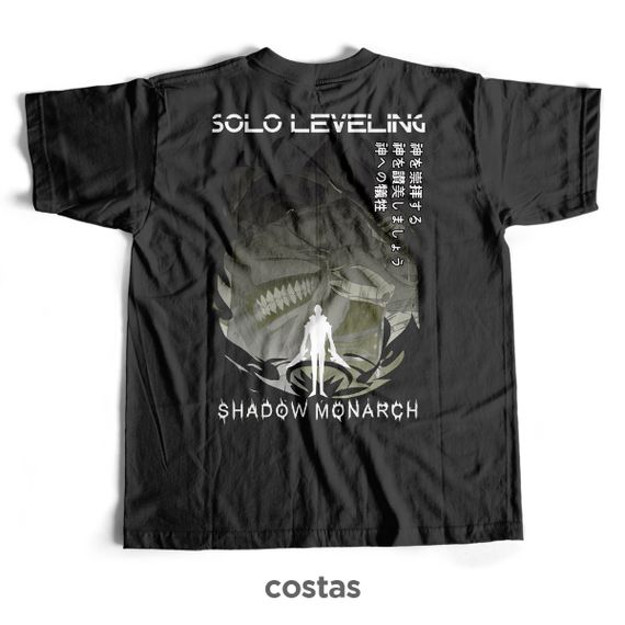 Camiseta Preta - Shadow Monarch (Costas)