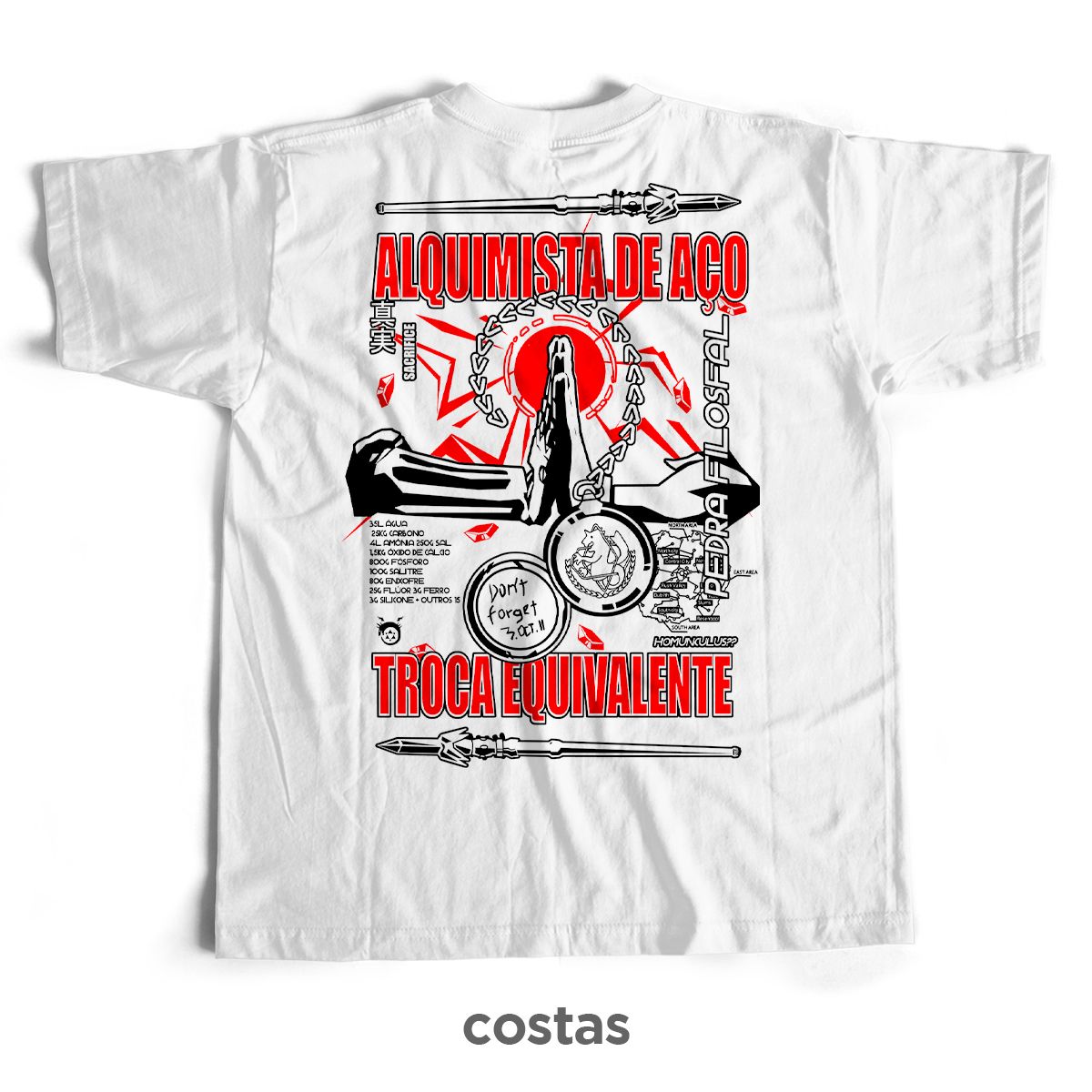 Nome do produto: Camiseta Branca - Troca Equivalente (Costas)