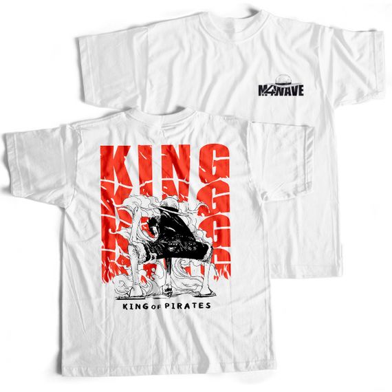 Camiseta Branca - King of Pirates (Frente/Costas)
