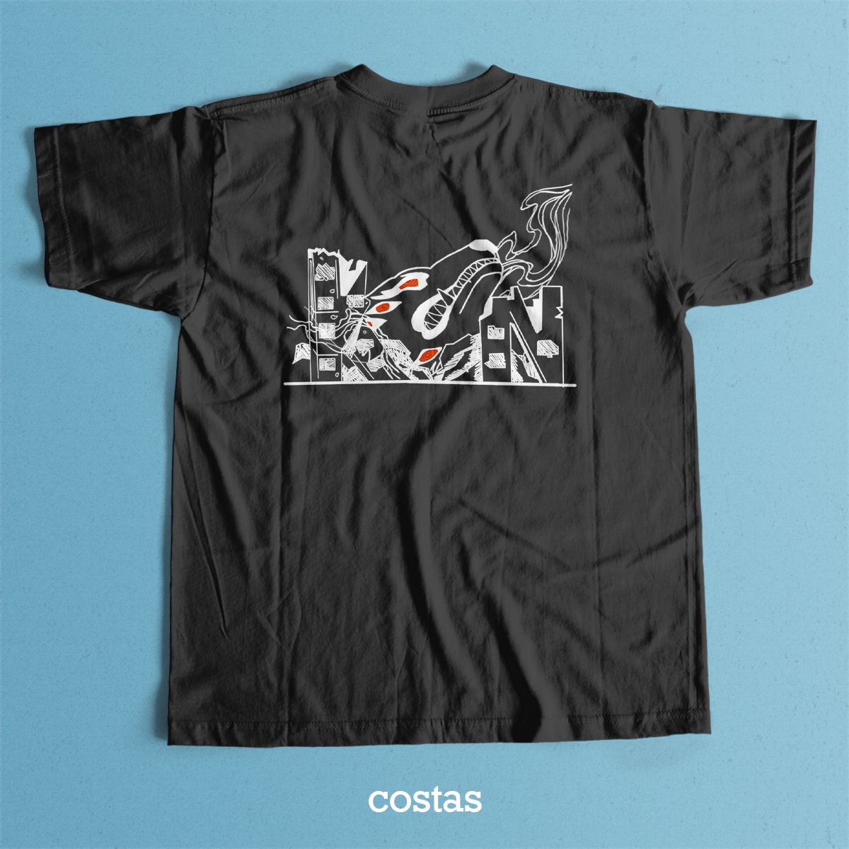 Nome do produto: Camiseta Preta - Kon (Costas)