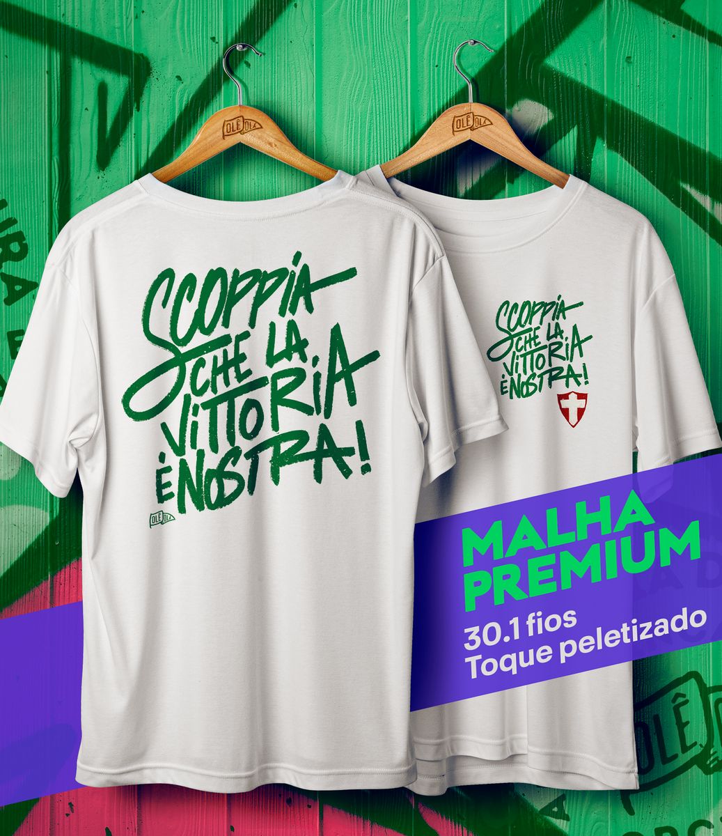 Nome do produto: Camiseta //SCOPPIA CHE LA VITTORIA É NOSTRA!  (((MALHA PREMIUM)))