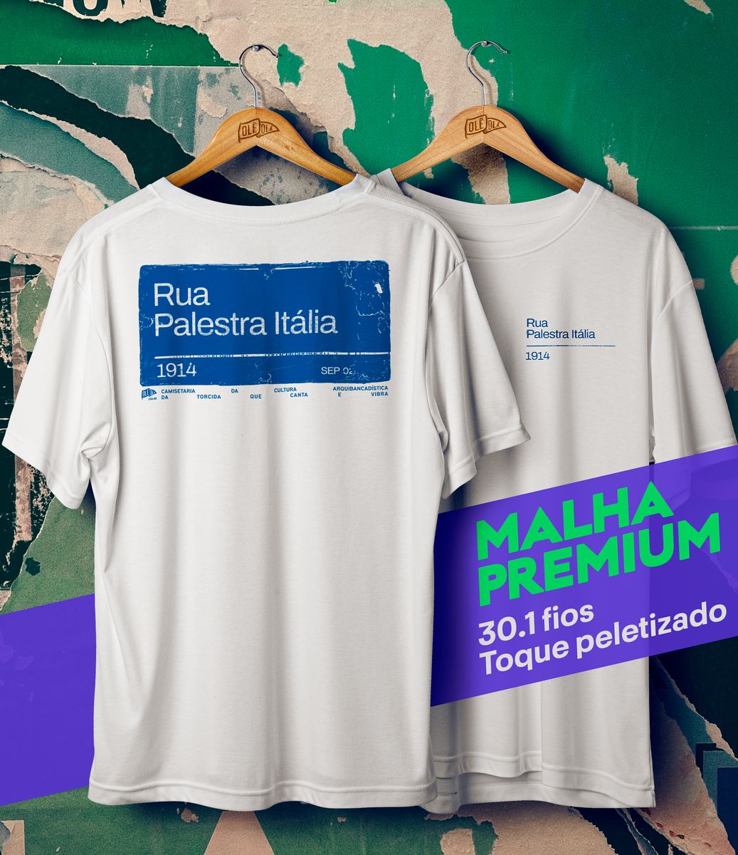 Nome do produto: Camiseta // RUA PALESTRA ITALIA // PRIME //