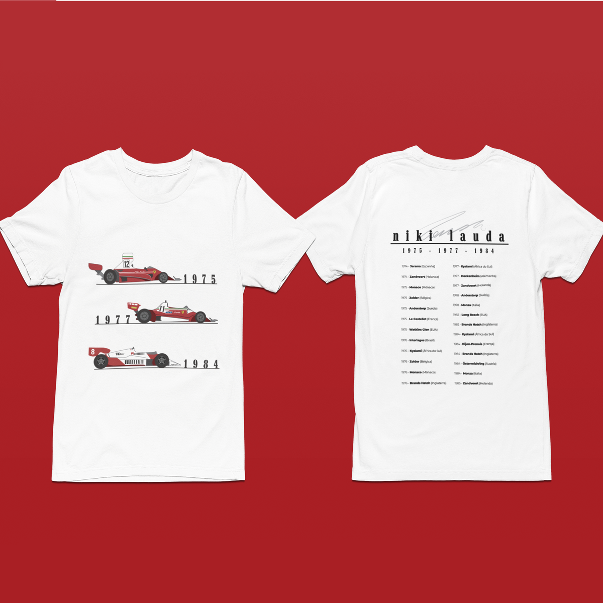 Nome do produto: Camiseta Niki Lauda F1 Legend 
