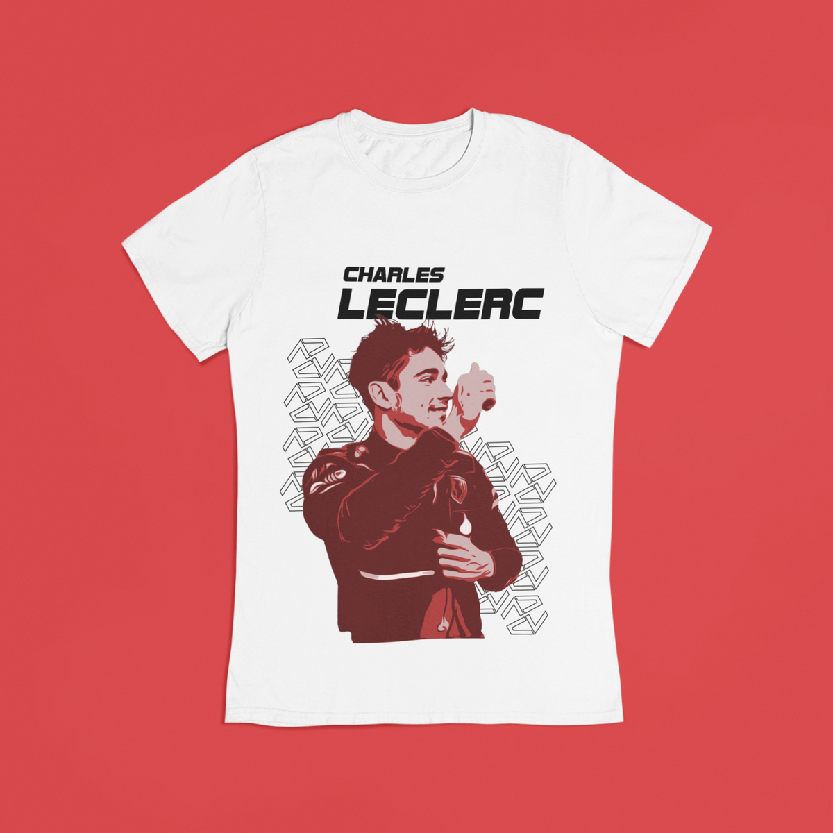 Nome do produto: Plus Size Camiseta Charles Leclerc, The Prince of F1