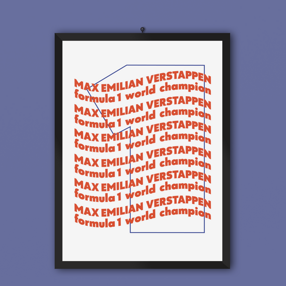 Poster Max Verstappen, The World Champion
