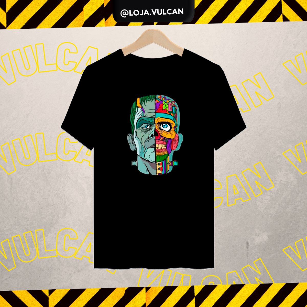 Nome do produto: CAMISETA - FRANKSTEIN FACE