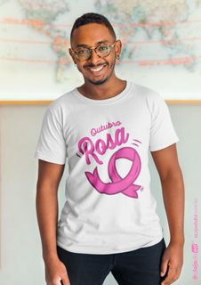 Nome do produtoEdição Especial Outubro Rosa - Camiseta Unissex Quality Branca