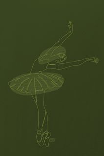 Nome do produtoCamiseta Baby Long Estampada Verde Musgo A Bailarina