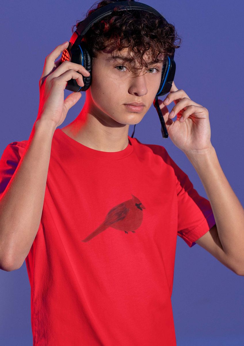 Nome do produto: Camiseta Teen Vermelha (10 anos a 14 anos) Cardeal do Norte PS-01