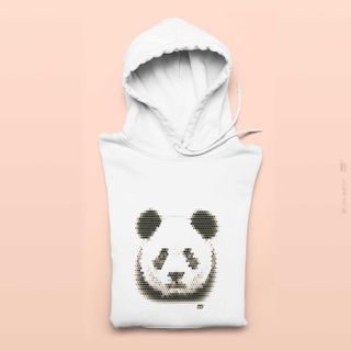 Nome do produtoMoletom Canguru Com Capuz Estampa Urso Panda Branco