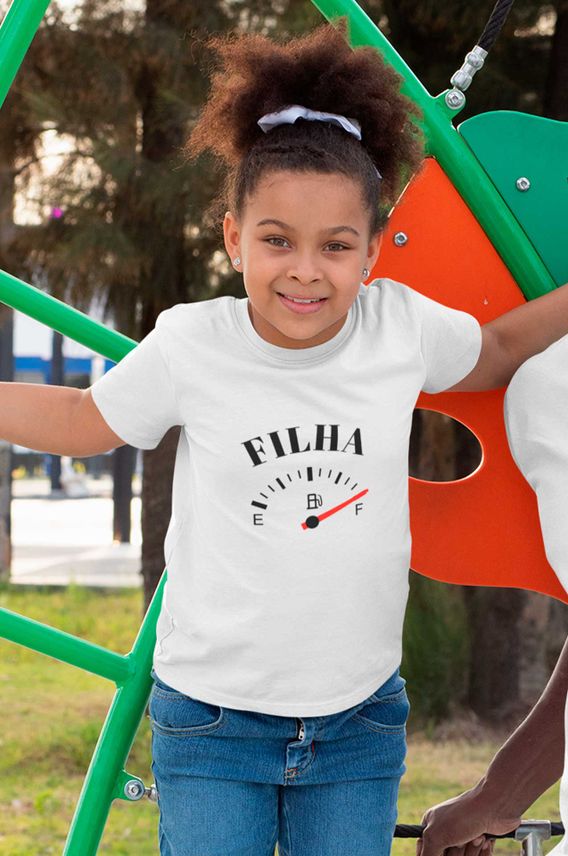 Camiseta Estampada Quality Infantil (2 a 8 anos) FILHA Combustível Cheio