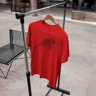 Nome do produtoCardeal do Norte - Camiseta Estampa Pássaro Cardeal do Norte Vermelha