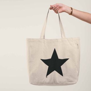 Nome do produtoEcoBag Estampa Estrela - Sacola Ecológica 100% Algodão Cru 40cmx35cm