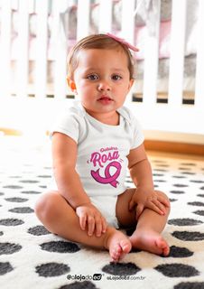 Body Infantil Branco Outubro Rosa