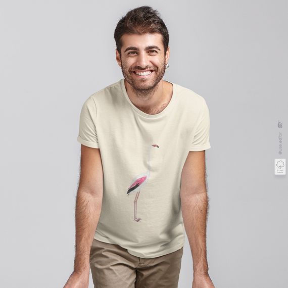 Flamingo - Camiseta Pima Peruana Marfim