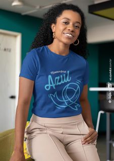 Nome do produtoEdição Especial Novembro Azul - Camiseta Baby Long Classic Azul Royal