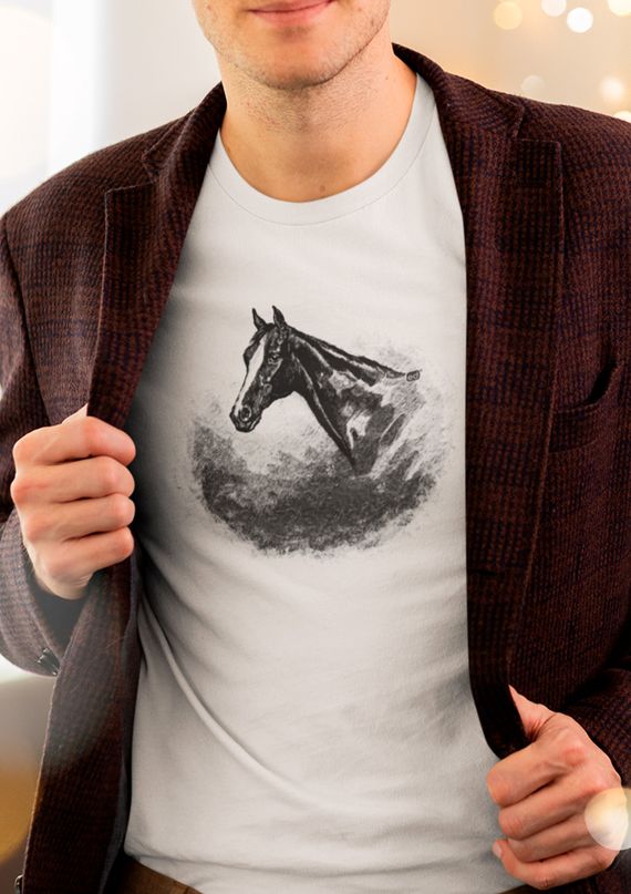 Camiseta Branca Horse Vintage
