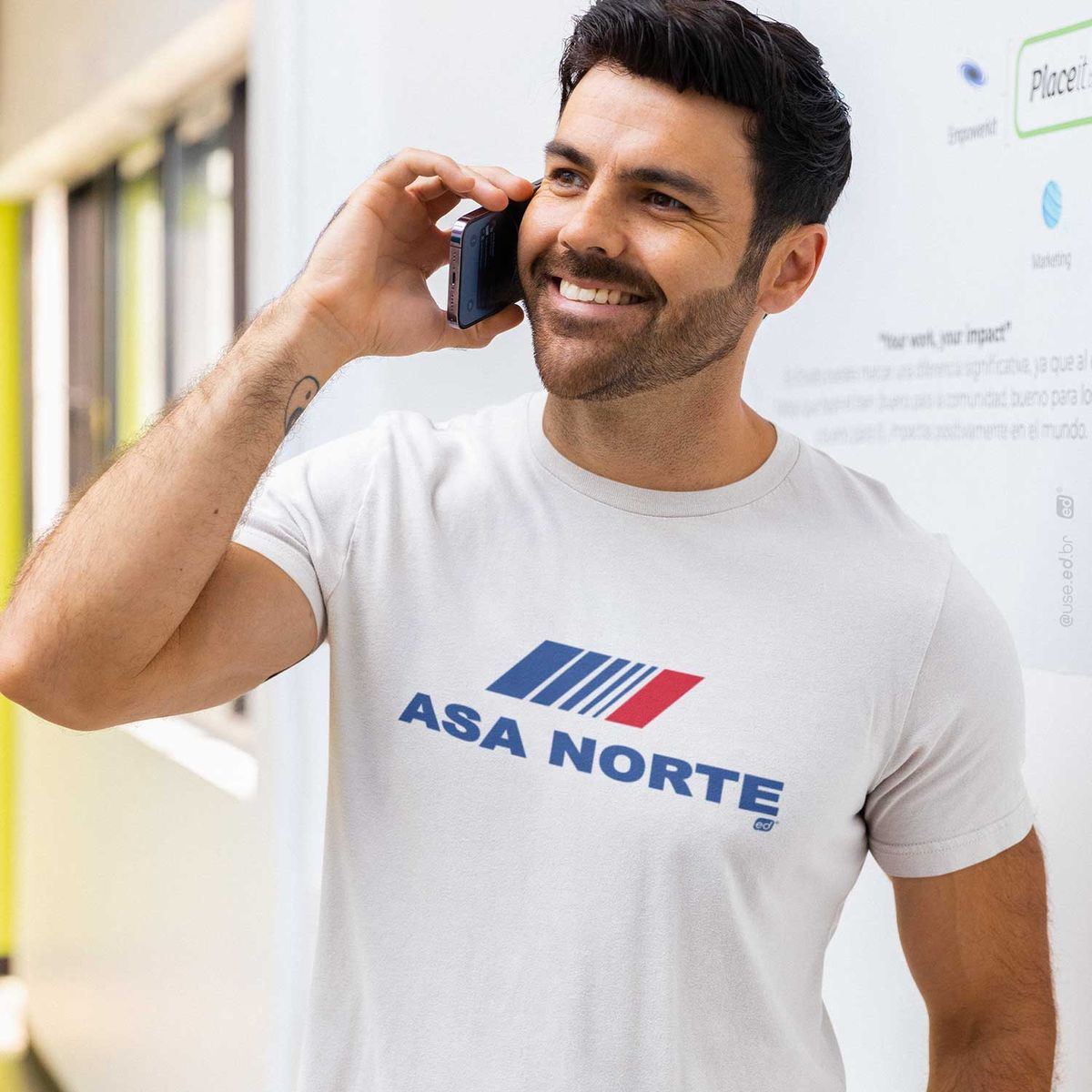 Nome do produto: ASA NORTE - Camiseta Quality Estampa Asa Norte Branca