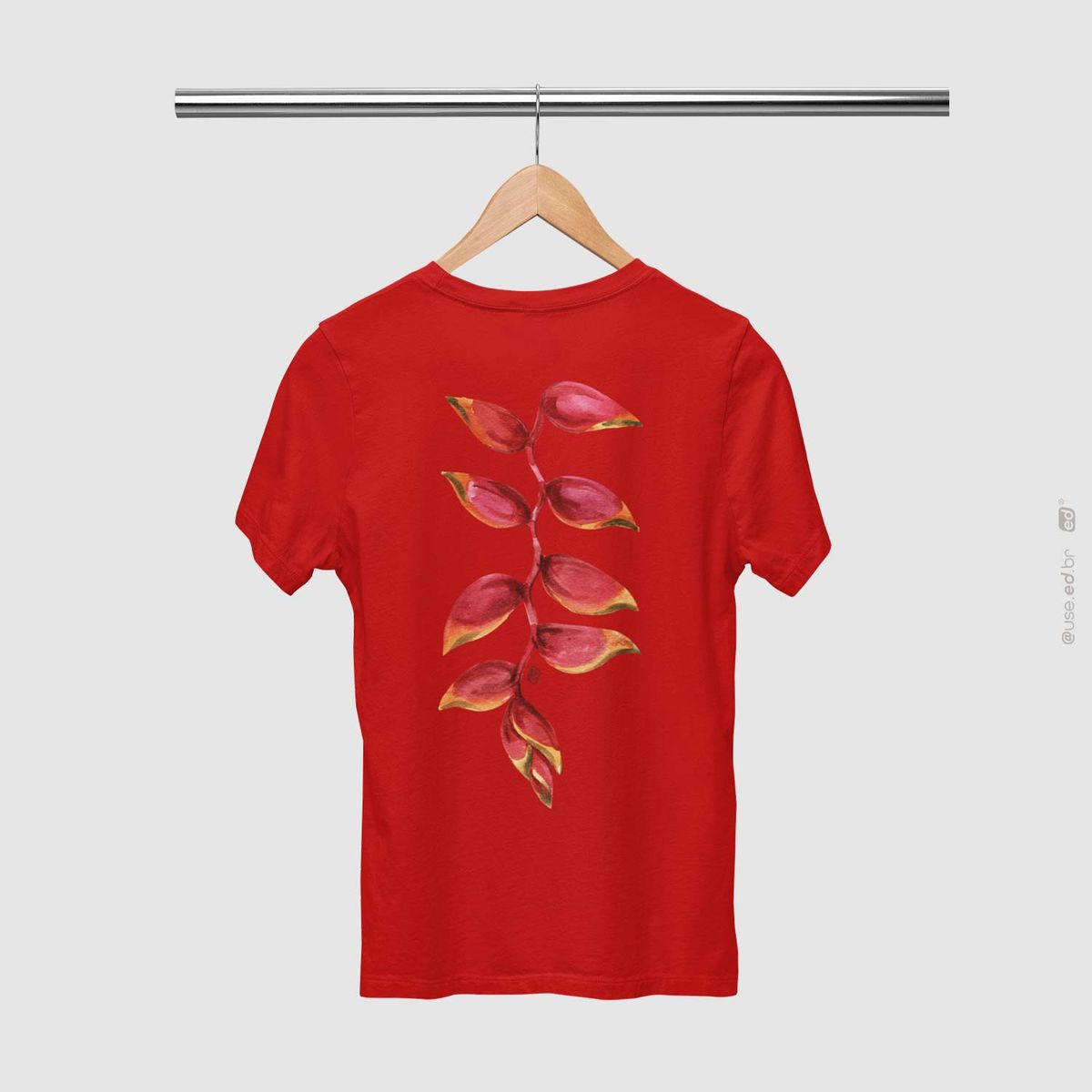 Nome do produto: Heliconia - Camiseta Estampa Heliconia Quality Vermelha