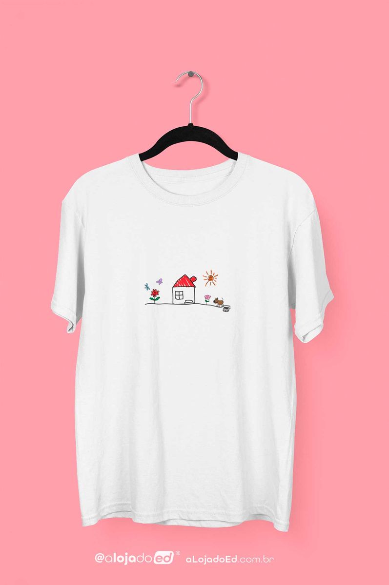 Nome do produto: NOSSA CASA - Camiseta Quality Estampada Desenho de Criança