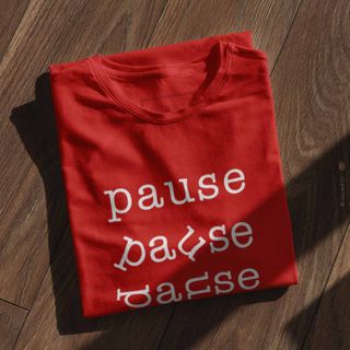 Nome do produtoPause & Dance - Camiseta Estampa Pause & Dance Vermelha