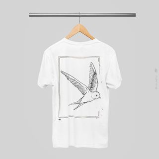 Nome do produtoFreedom - Camiseta Estampa Pássaro Freedom Branca
