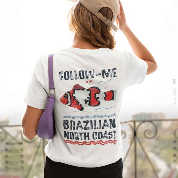 Follow-me North Coast - Camiseta Estampada Baby Long Branca