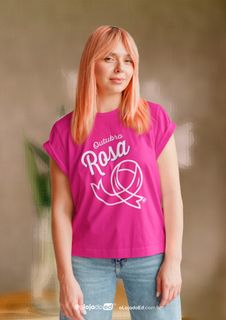 Nome do produtoEdição Especial Outubro Rosa - Camiseta Unissex Quality Rosa