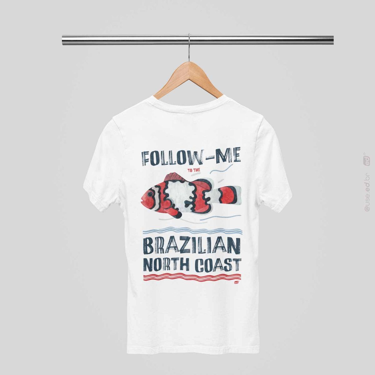 Nome do produto: Follow-me North Coast - Camiseta Estampada Branca