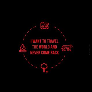 Nome do produtoTravel The World and Never Come Back - Camiseta Unissex Quality Preta 