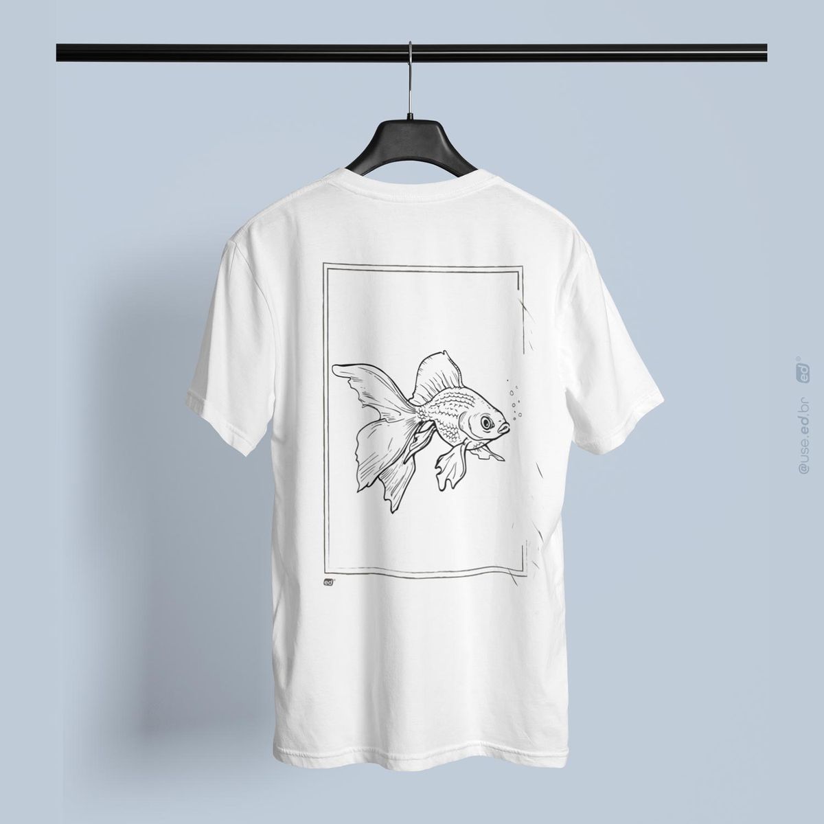 Nome do produto: Free Fish - Camiseta Estampa Peixe Quality Branca